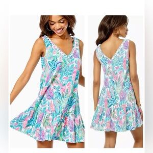 LILLY PULITZER RESORT WHITE TOUCAN DO IT BETTER CAMILLA SWING DRESS